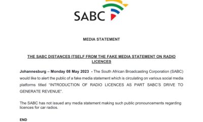 Truth about SABC car radio licences