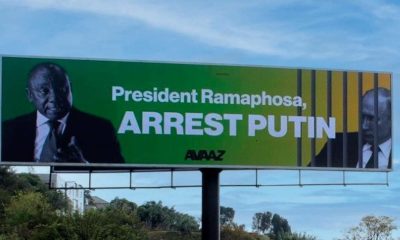 Arrest Putin billboard