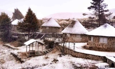 Snowing in Africa Semonkong Lodge