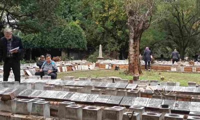 ash walls at Braamfontein Cemetery restored