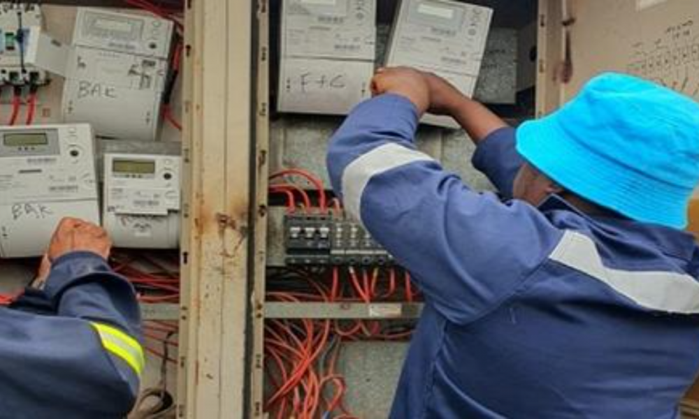 City Power technicians pictured working on smart meters.