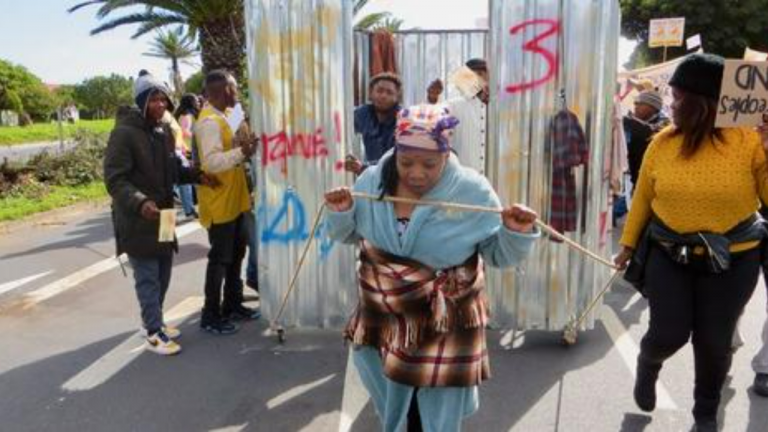 Housing Advocates March to the President's Residence in South Africa