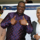 Thobile Magerman with Premier Panyaza Lesufi and Tasneem Motara, the MEC for Economic Development after signing the pledge