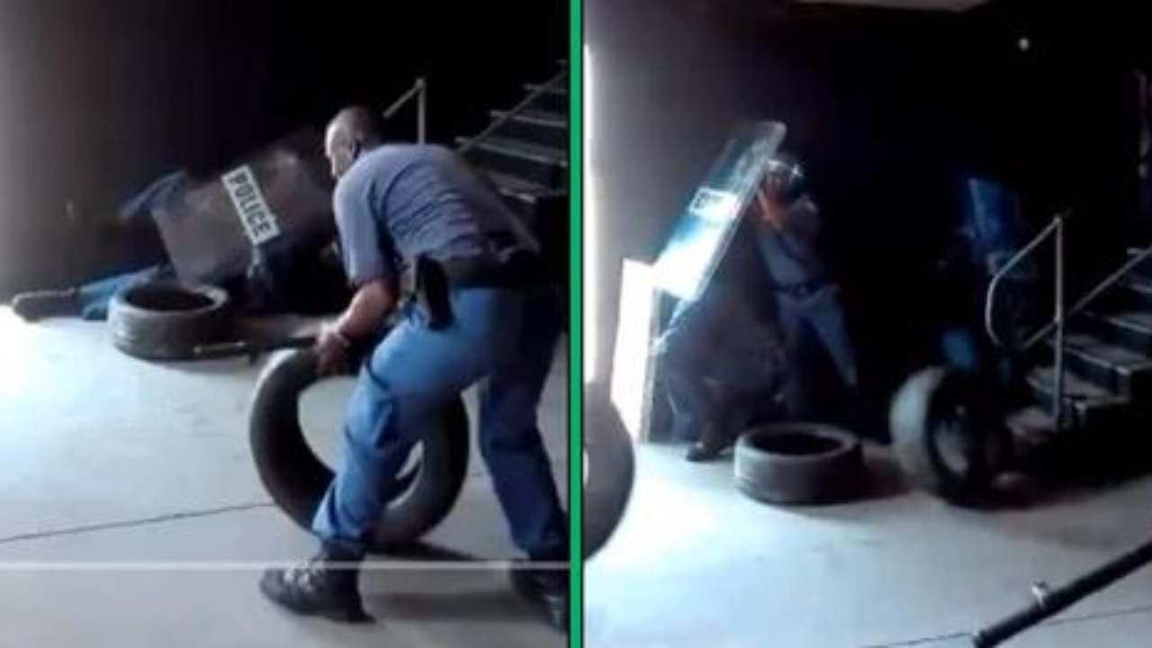 Mzansi Chuckles at SAPS Trainees Dodging Tyres in Viral TikTok Video