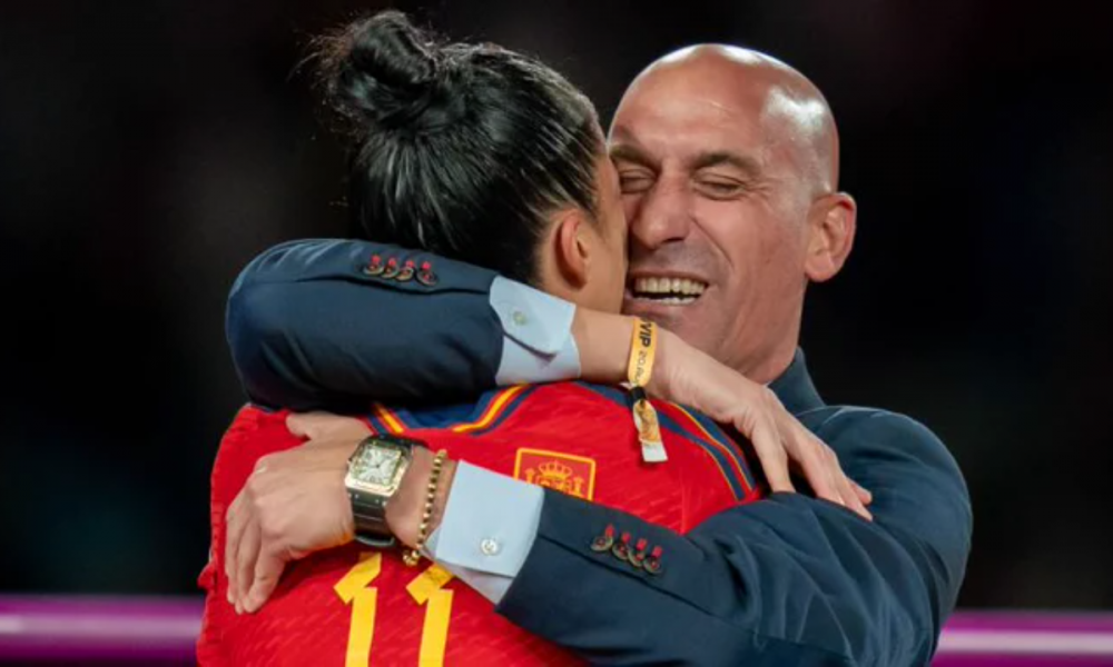 Spanish Football Chief Criticised for Post-Match Lip Kiss with Player