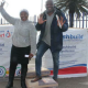 A happy Patrick Mashego Primary School principal Bongi Phakathi together with Hysen Matshova