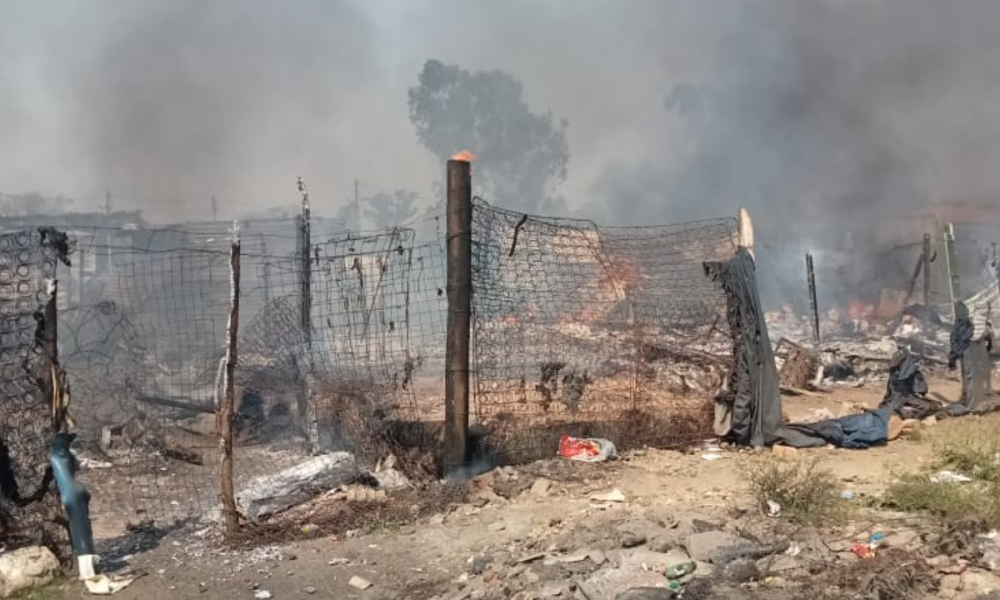 Fire Ravages Bremer Street Informal Settlement Destroys 20 Shacks