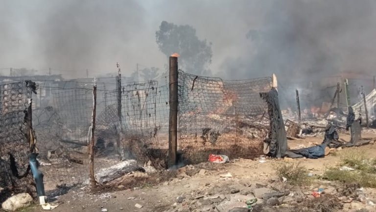 Fire Ravages Bremer Street Informal Settlement Destroys 20 Shacks