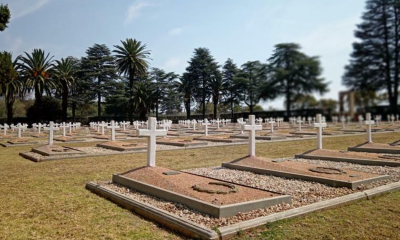 The Italian cemetery in Zonderwater which was originally the prison camp