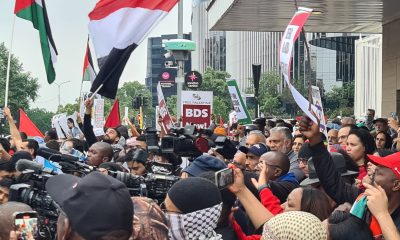 South Africans showed support for Palestinians