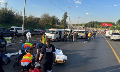 multi-vehicle crash in Johannesburg