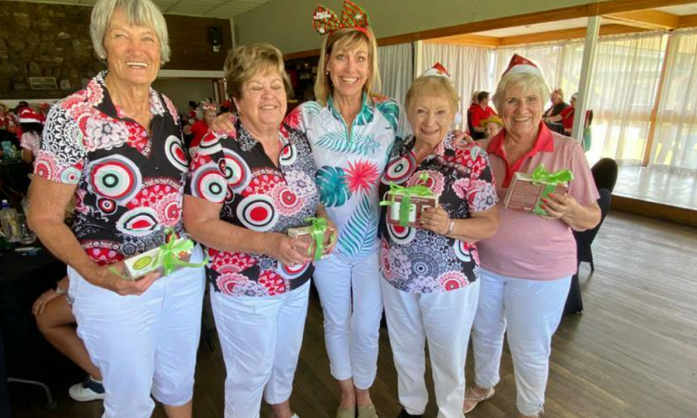 Elderly Golfers Swing for a Worthy Cause