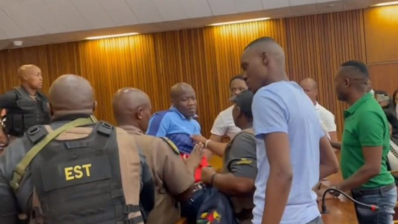 brawl during the Senzo Meyiwa murder trial